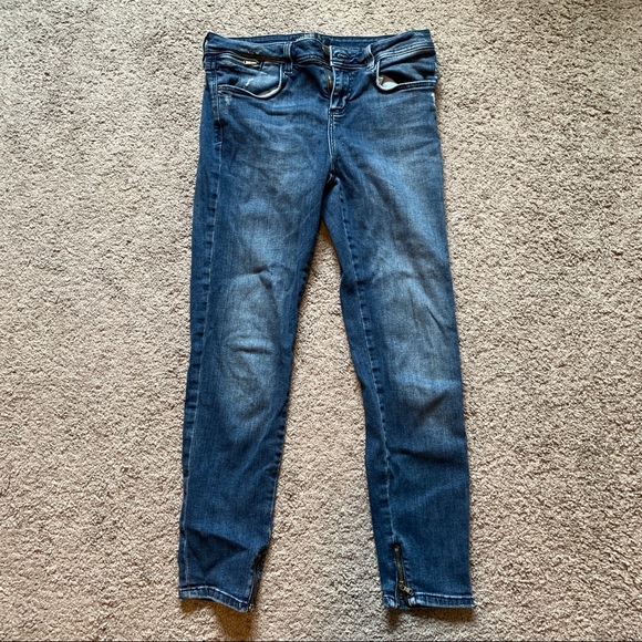 Zara basics low rise ankle jeans